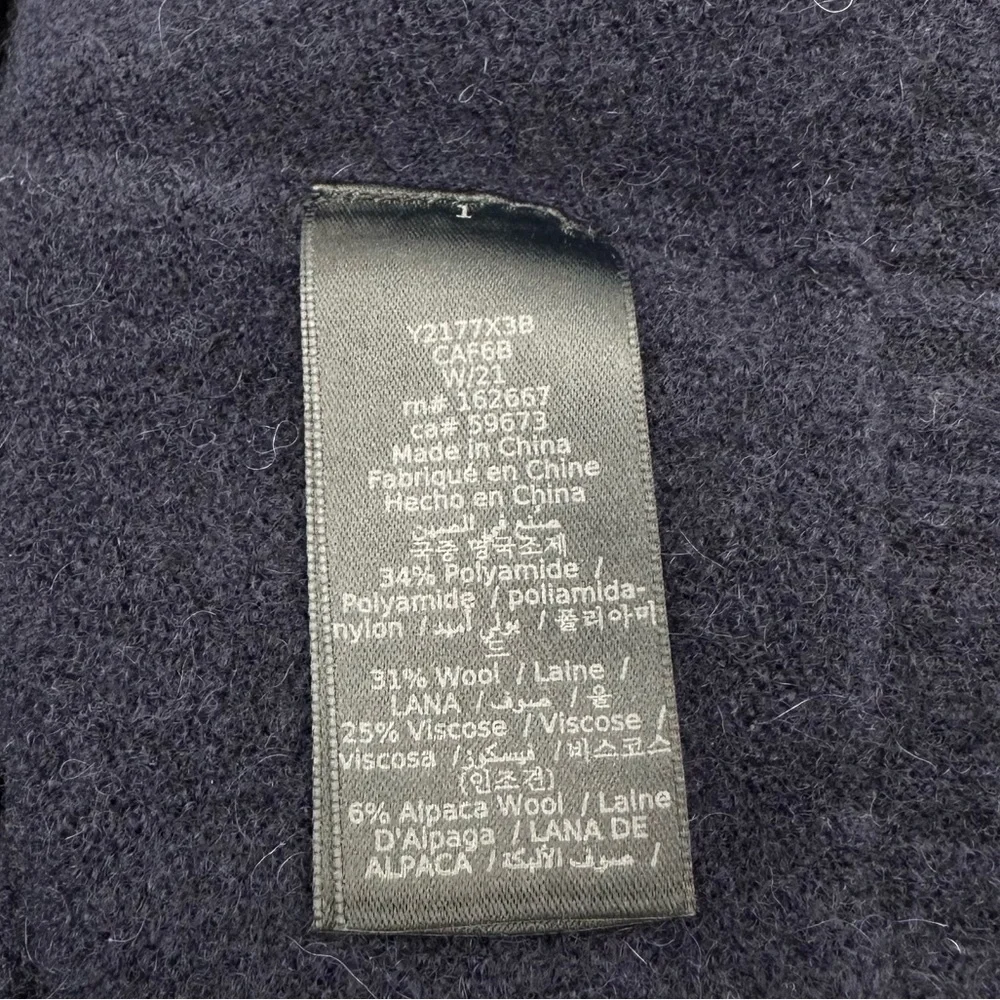 John Varvatos Knit Wool Blend Navy Sweater